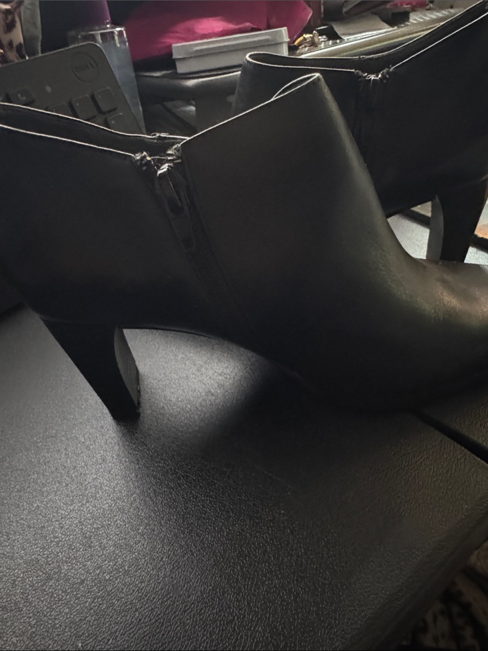Classic Black Women's Ankle Booties with Side Zip